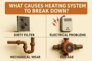 what causes heating systems to break down