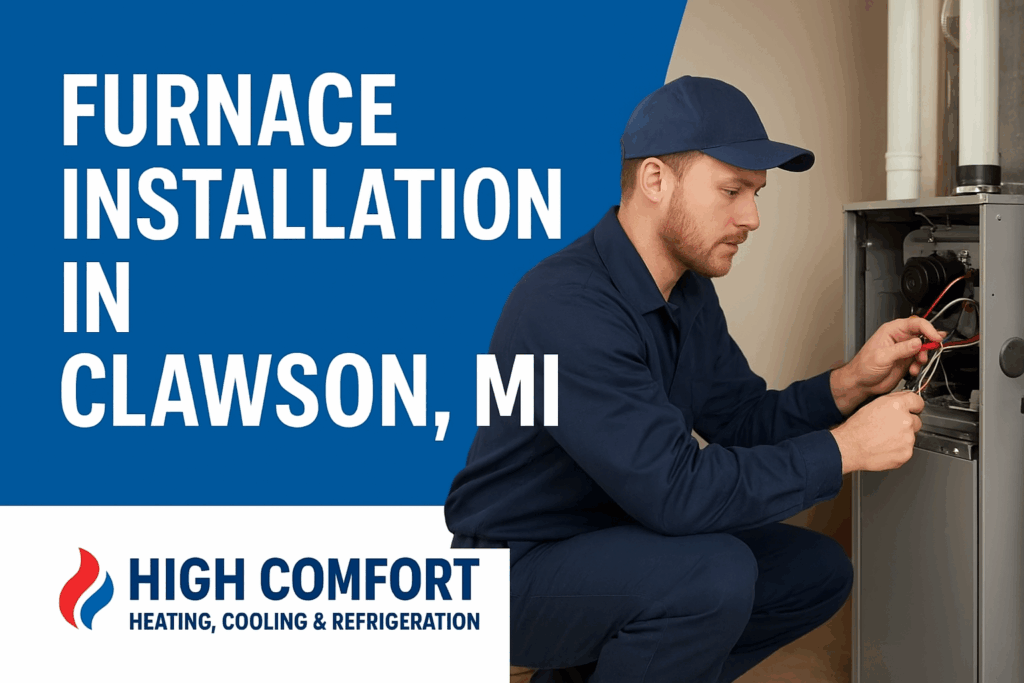 furnace installation in Clawson, MI.